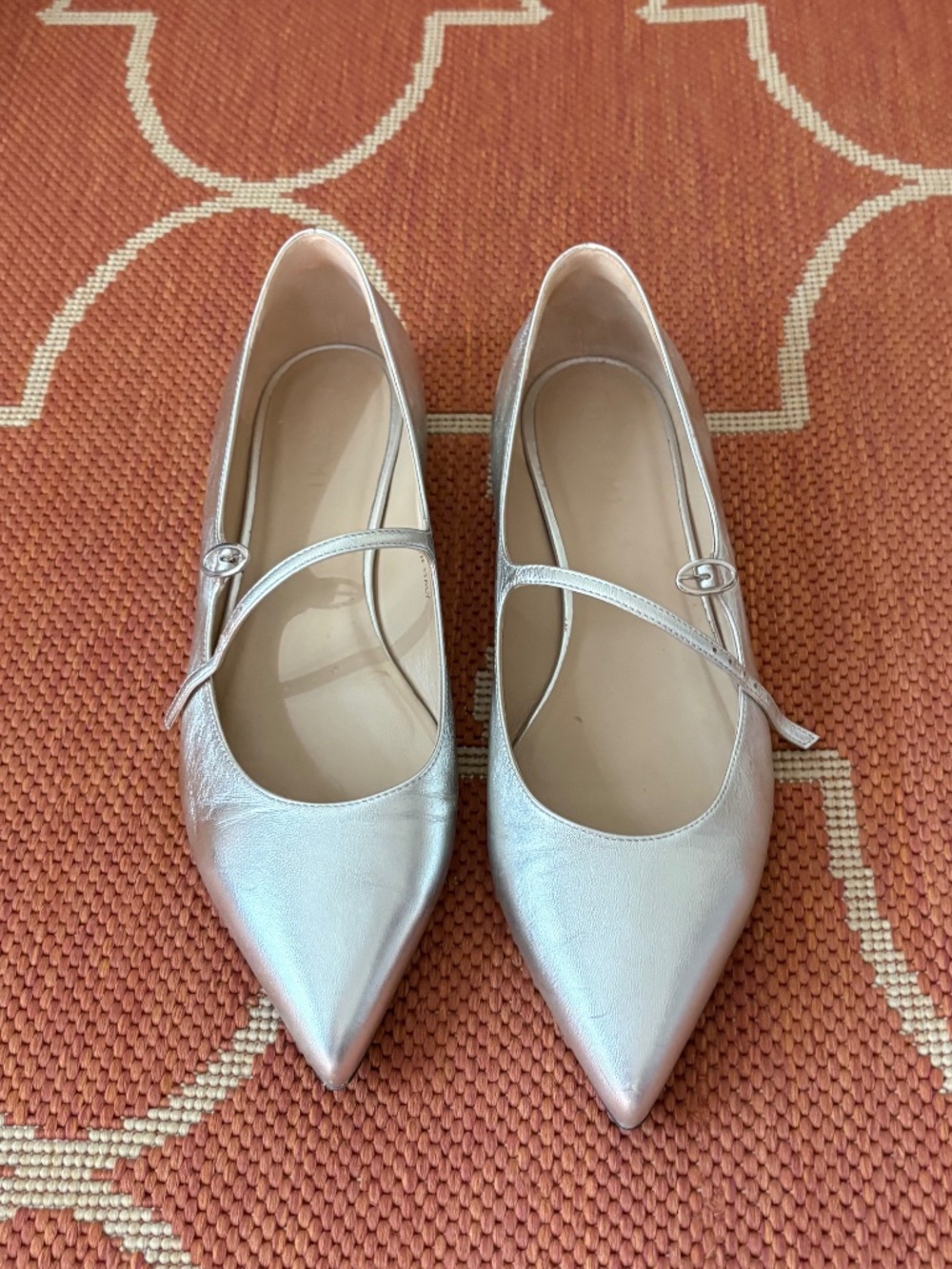 Silver Many Jane Flats by M.Gemi